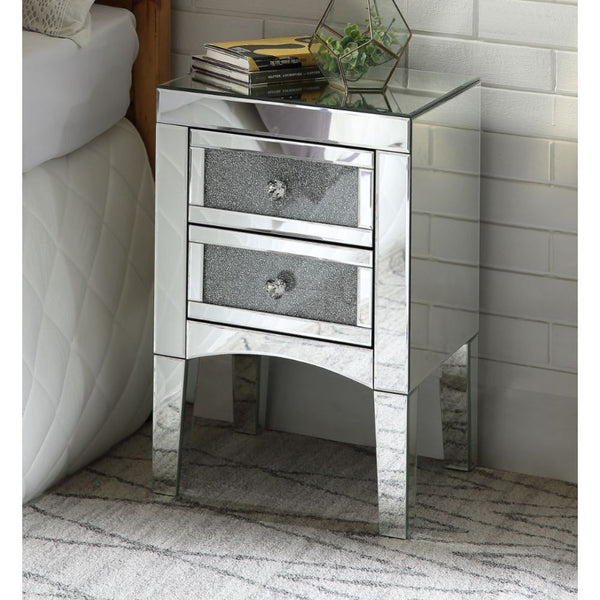 ACME Nowles Mirrored & Faux Stones Accent Table Model 97651 - MONAVILLA