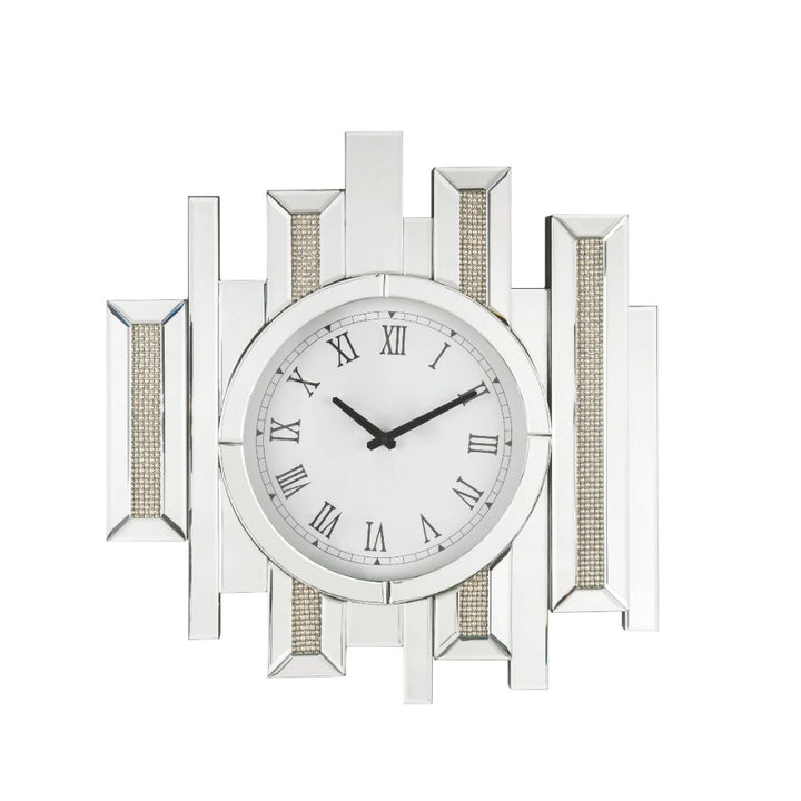 ACME Lavina Mirrored & Faux Diamonds Wall Clock Model 97728 - MONAVILLA