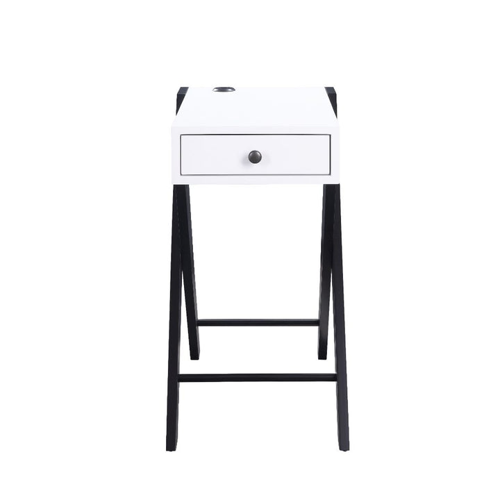 ACME Fierce White & Black Accent Table Model 97738 - MONAVILLA