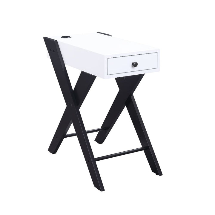 ACME Fierce White & Black Accent Table Model 97738 - MONAVILLA