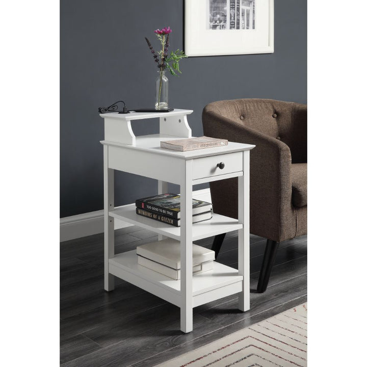 ACME Slayer White Accent Table Model 97740 - MONAVILLA