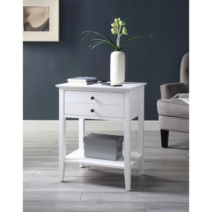 ACME Grardor White Accent Table Model 97744 - MONAVILLA