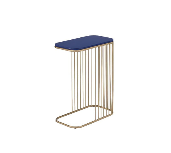 ACME Aviena Blue & Gold Finish Accent Table Model 97844 - MONAVILLA