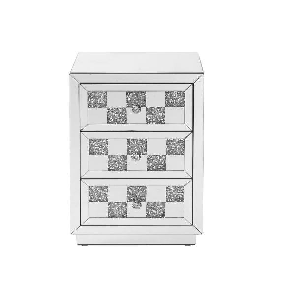 ACME Noralie Mirrored & Faux Diamonds Accent Table Model 97930 - MONAVILLA