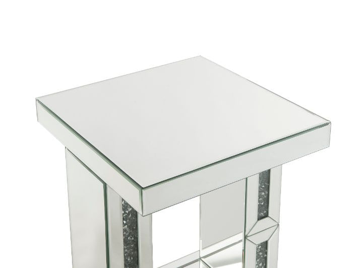 ACME Noralie Mirrored & Faux Diamonds Accent Table Model 97933 - MONAVILLA