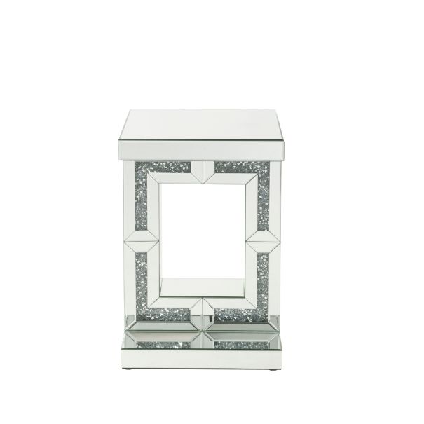 ACME Noralie Mirrored & Faux Diamonds Accent Table Model 97933 - MONAVILLA