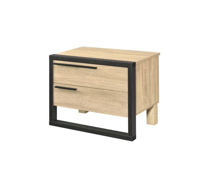 ACME Erasto Oak & Black Finish Accent Table Model 97962 - MONAVILLA