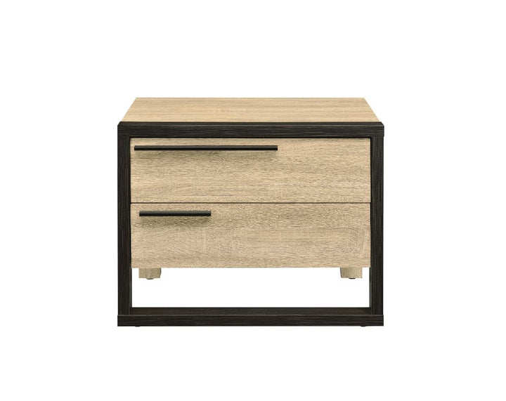 ACME Erasto Oak & Black Finish Accent Table Model 97962 - MONAVILLA