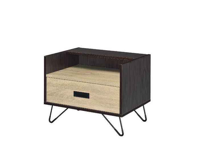 ACME Melkree Oak & Black Finish Accent Table Model 97968 - MONAVILLA