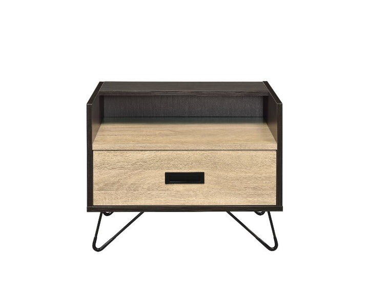 ACME Melkree Oak & Black Finish Accent Table Model 97968 - MONAVILLA