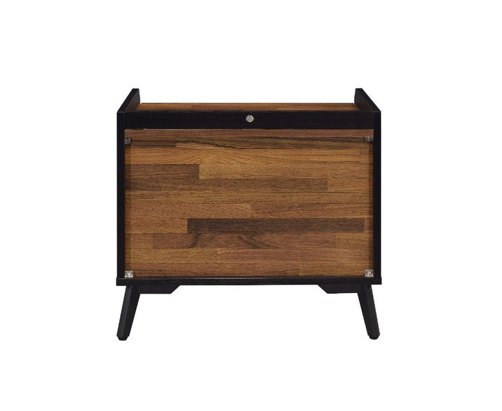 ACME Jiranty Walnut & Black Finish Accent Table Model 97972 - MONAVILLA