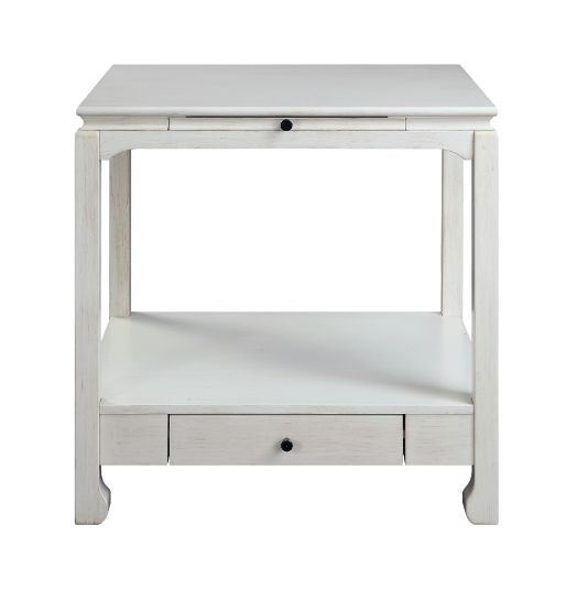 ACME Seatlas Antique White Finish Accent Table Model 97975 - MONAVILLA