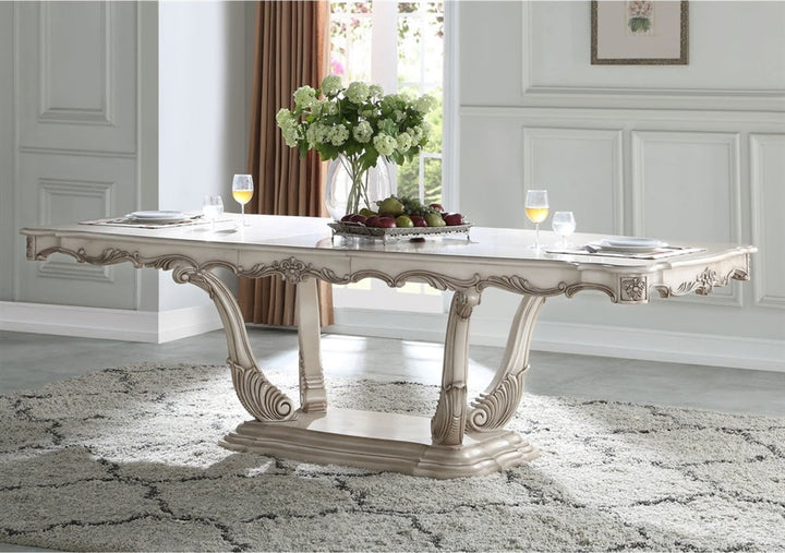 ACME Gorsedd Antique White Dining Table Model 67440 - MONAVILLA