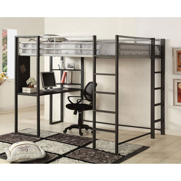 Furniture Of America Sherman Silver/Gun Metal Contemporary Full Bed With Workstation Model CM-BK1098F - MONAVILLA