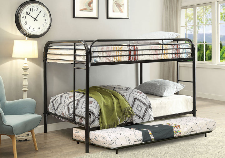 Furniture Of America Opal Black Contemporary Full Full Bunk Bed Model CM-BK931BK-FF - MONAVILLA