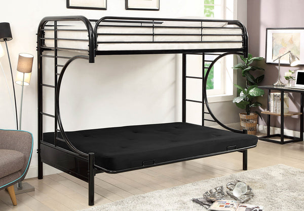 Furniture Of America Alanna Black Contemporary Metal Bunk Bed Model CM-BK932BK - MONAVILLA