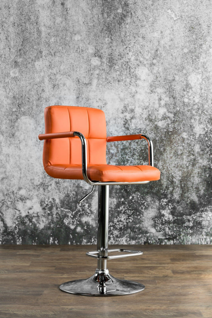 Furniture Of America Corfu Orange Contemporary Bar Stool Model CM-BR6917OR - MONAVILLA