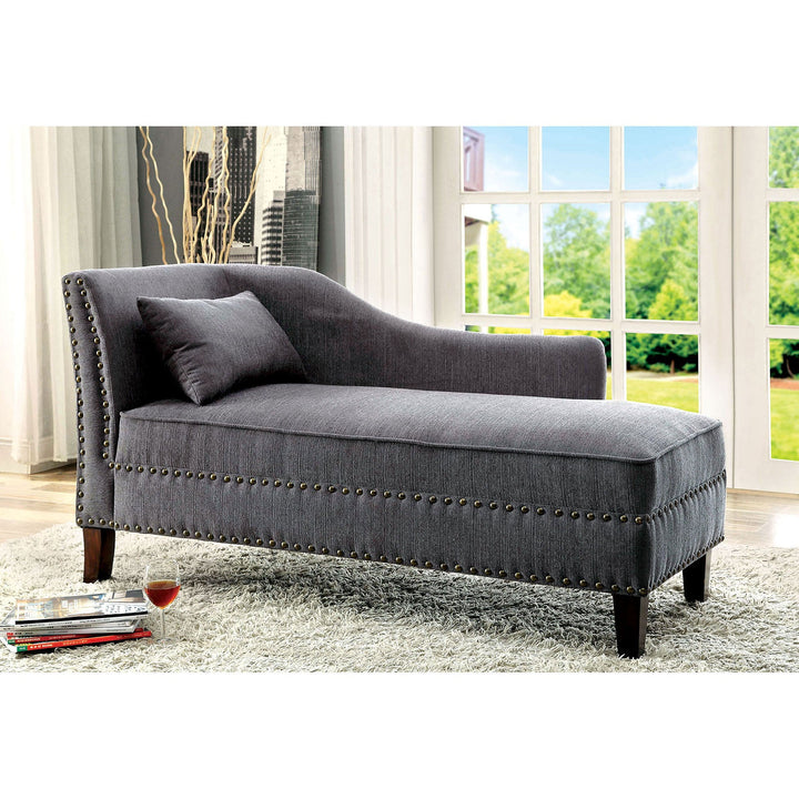 Furniture Of America Stillwater Gray Transitional Chaise Model CM-CE2185GY - MONAVILLA