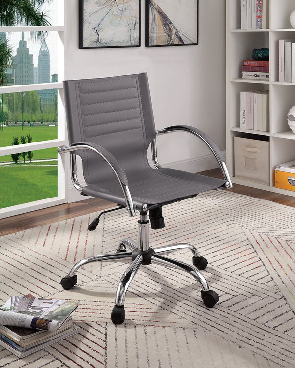 Furniture Of America Canico Gray/Chrome Contemporary Office Chair Model CM-FC663GY - MONAVILLA