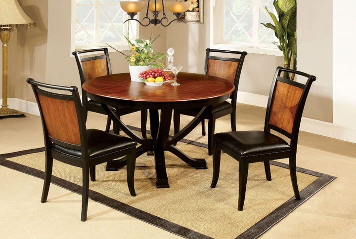 Furniture Of America Salida Espresso/Black Transitional Round Dining Table Model CM3034RT - MONAVILLA