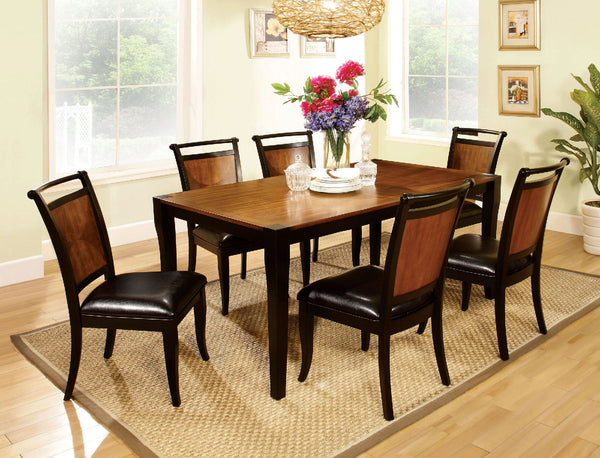 Furniture Of America Salida Espresso/Black Transitional Dining Table Model CM3034T - MONAVILLA