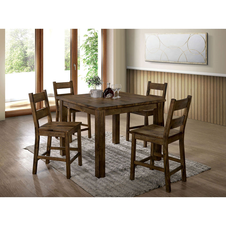 Furniture Of America Kristen Rustic Oak Rustic Counter Height Table Model CM3060PT - MONAVILLA