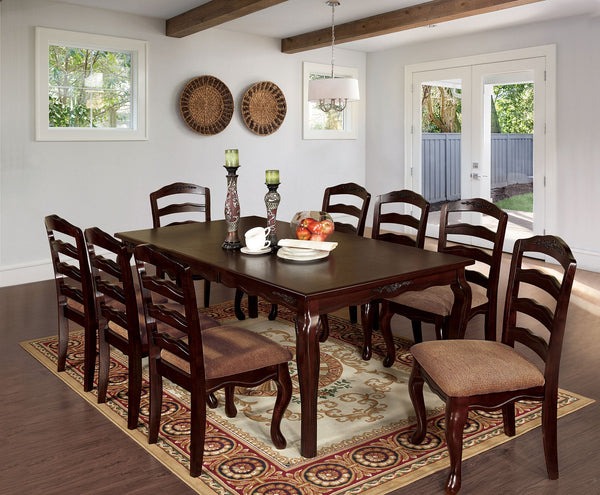 Furniture Of America Townsville Dark Walnut Transitional 78" Dining Table Model CM3109T-78 - MONAVILLA