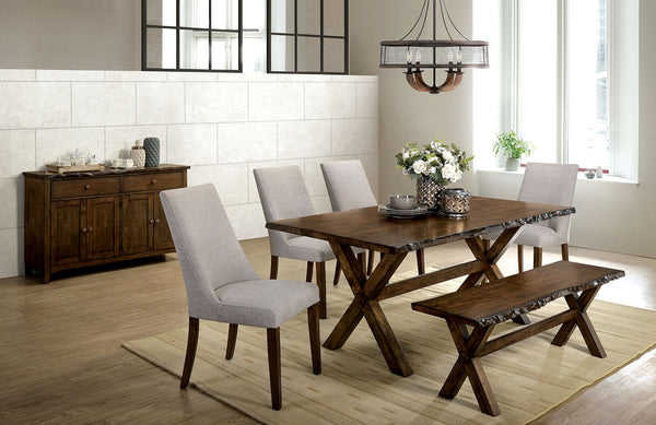 Furniture Of America Woodworth Walnut Rustic Dining Table Model CM3114T - MONAVILLA