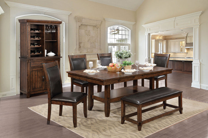 Furniture Of America Meagan Brown Cherry/Espresso Transitional Dining Table Model CM3152T - MONAVILLA