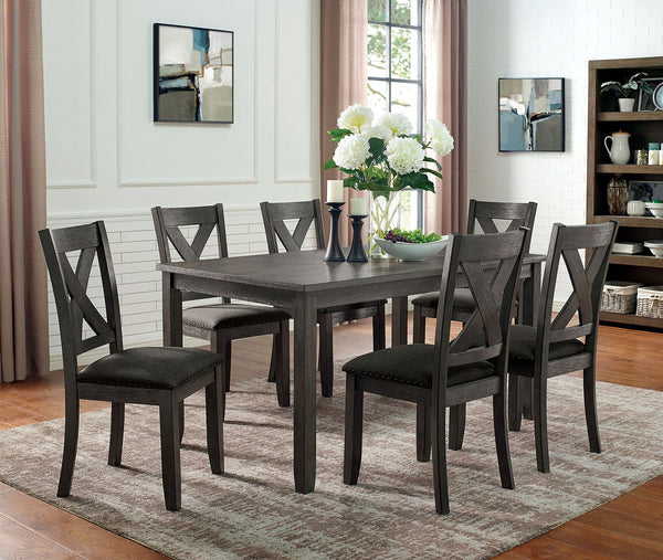 Furniture Of America Cilgerran Gray/Dark Gray Transitional Dining Table Model CM3153GY-T - MONAVILLA