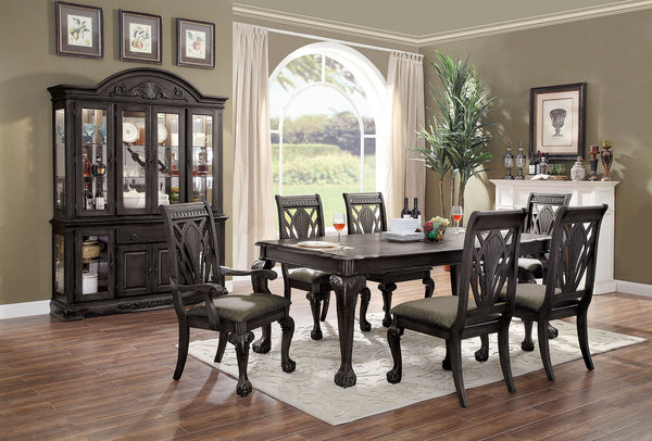 Furniture Of America Petersburg Dark Gray Traditional Dining Table With 1 X 18" Leaf Model CM3185DG-T - MONAVILLA