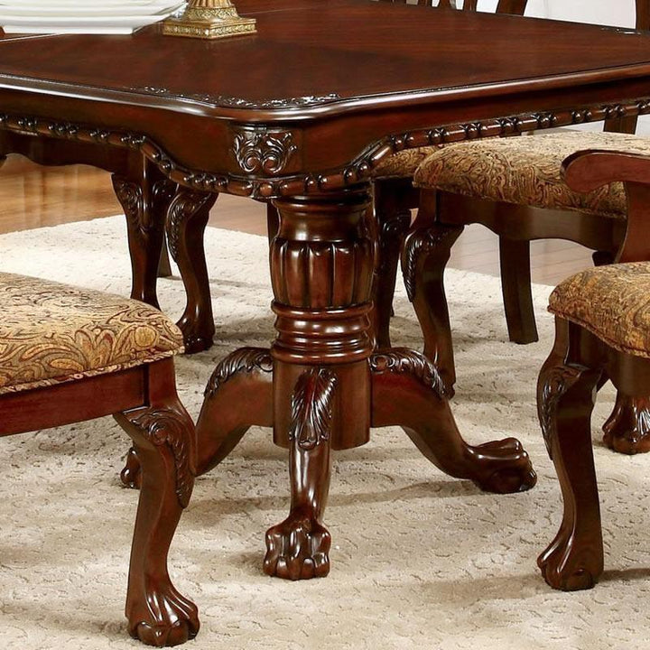 Furniture Of America Elana Brown Cherry Traditional 9-Piece Dining Table Set (2 Arm Chair + 6 Side Chair) Model CM3212T-9PC - MONAVILLA