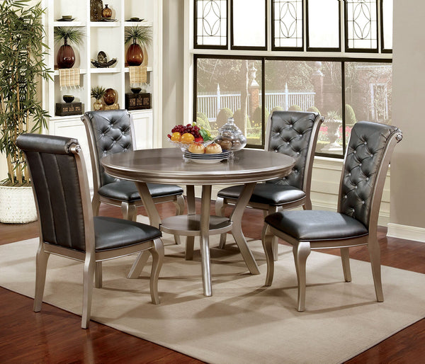 Furniture Of America Amina Champagne Transitional Round Table Model CM3219RT - MONAVILLA