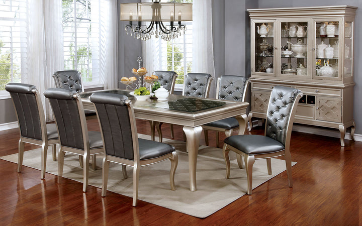 Furniture Of America Amina Champagne Transitional 84" Dining Table Model CM3219T - MONAVILLA