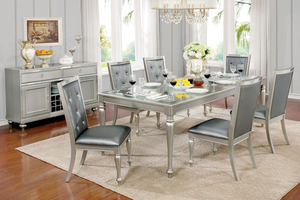 Furniture Of America Sarina Silver Transitional Dining Table Model CM3229T - MONAVILLA