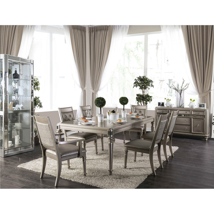 Furniture Of America Xandra Champagne Transitional Dining Table Model CM3239T - MONAVILLA