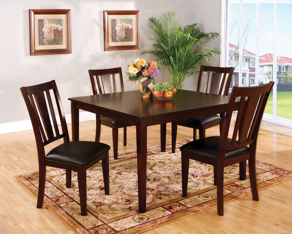 Furniture Of America Bridgette Espresso Transitional 5-Piece Dining Table Set Model CM3325T-5PK - MONAVILLA