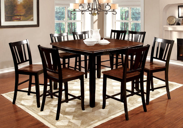 Furniture Of America Dover Black/Cherry Transitional Counter Height Table With 16" Leaf Model CM3326BC-PT - MONAVILLA