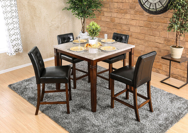 Furniture Of America Marstone Brown Cherry/Black Transitional Counter Height Table Model CM3368PT - MONAVILLA