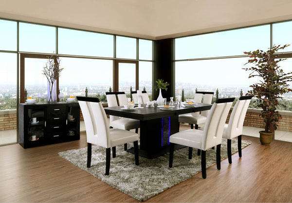 Furniture Of America Evangeline Black/Beige Contemporary Dining Table Model CM3394T - MONAVILLA