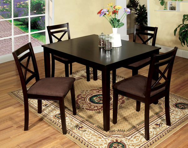 Furniture Of America Weston Espresso Transitional 5-Piece Dining Table Set Model CM3400T-5PK - MONAVILLA