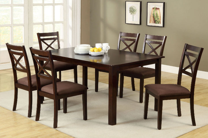 Furniture Of America Weston Espresso Transitional 7-Piece Dining Table Set Model CM3400T-7PK - MONAVILLA