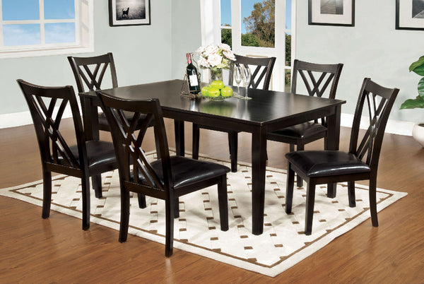 Furniture Of America Springhill Espresso Transitional 7-Piece Dining Table Set Model CM3460T-7PK - MONAVILLA