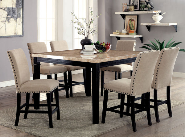 Furniture Of America Dodson Black Transitional Counter Height Table Model CM3466PT - MONAVILLA