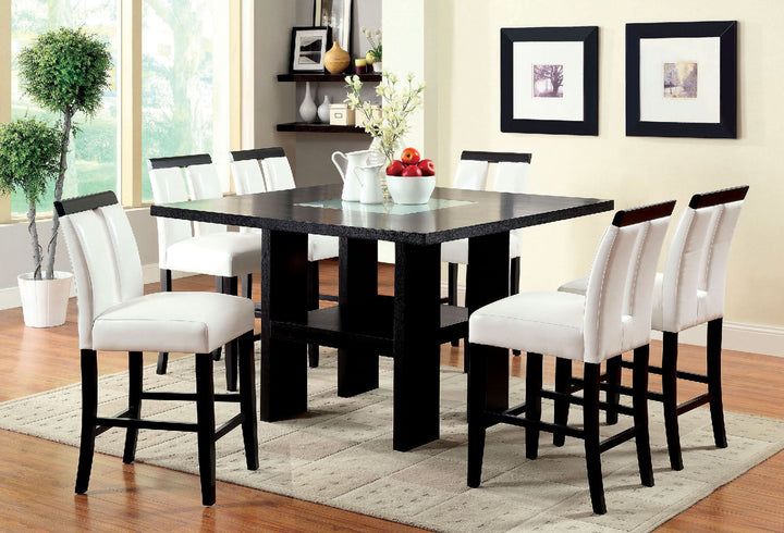 Furniture Of America Luminar Black Contemporary Counter Height Table Model CM3559PT - MONAVILLA