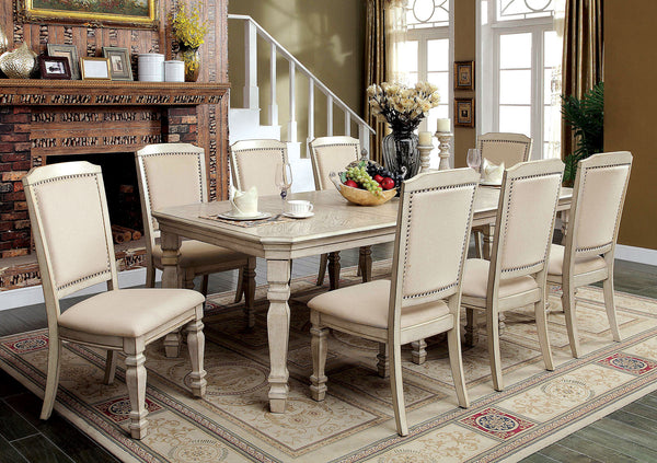 Furniture Of America Holcroft Antique White/Ivory Transitional Dining Table Model CM3600T - MONAVILLA