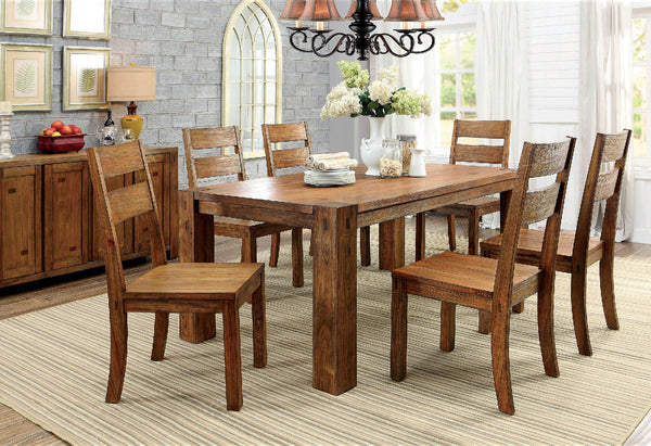 Furniture Of America Frontier Dark Oak Rustic Dining Table Model CM3603T - MONAVILLA