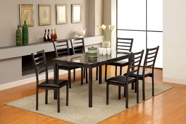 Furniture Of America Colman Black Transitional 60" Dining Table Model CM3615T-60 - MONAVILLA