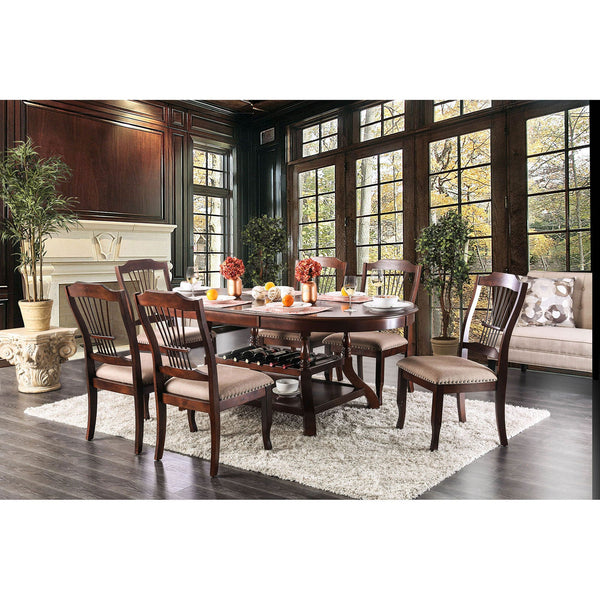 Furniture Of America Jordyn Brown Cherry Transitional Dining Table Model CM3626T - MONAVILLA