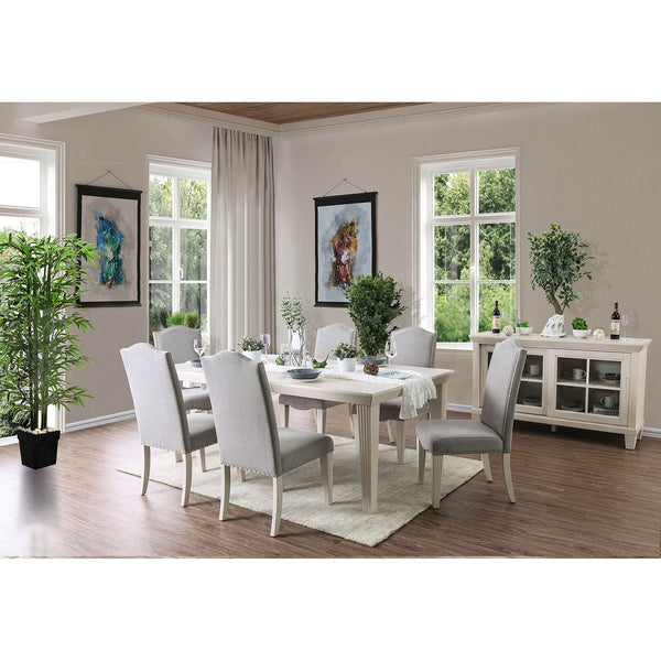 Furniture Of America Daniella Antique White/Gray Transitional Dining Table Model CM3630T - MONAVILLA